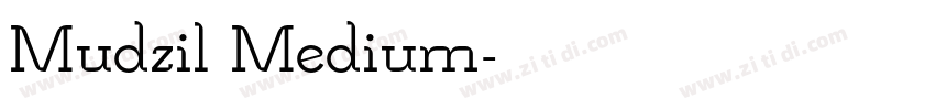 Mudzil Medium字体转换